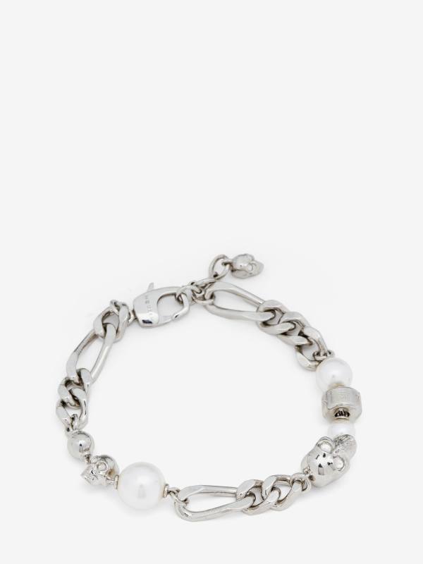 ALEXANDER MCQUEEN - Skull and Pearl Bracelet - Item 836792J16PA1906